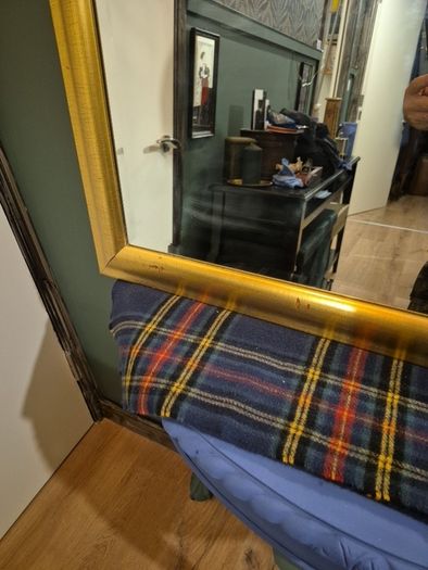 gold large framed mirror