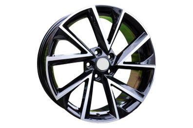 17" Vega Type black Alloy Wheels Vw Audi Seat Skoda 5x112