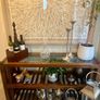 Solid Wood Console Table with Glass Top Image 4