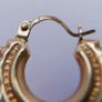 Victorian 9CT Gold  375 Earrings 13mm Spike Creole Hoops Gypsy Vintage 1,7g Image 5