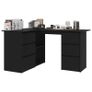 Corner Desk Black 145x100x76 cm Chipboard Image 3