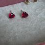 Pandora red heart stud earrings very good condition Image 3