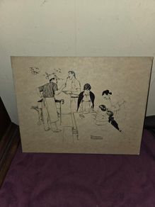 The Cook Out Family and Friends - Norman Rockwell