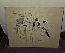 The Cook Out Family and Friends - Norman Rockwell