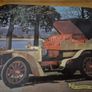 Vintage Metal Top Place Mat Vintage Classic Car early 1900s Image 2