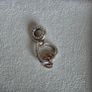 Pandora  heart highlights charm with rose gold middle dangle heart and purple CZ Image 2
