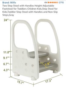 Kids/Toddler 2 step stool/ kitchen helper with handles