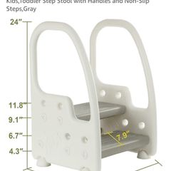 Kids/Toddler 2 step stool/ kitchen helper with handles