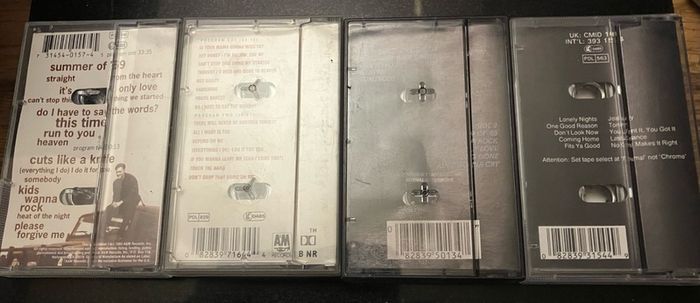 BRYAN ADAMS - Tape Cassette Selection