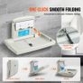 Wall-Mounted Baby Changing Station, Horizontal Foldable Diaper Change Table with Safety Straps and Hanging Rods, Use in Commercial Bathrooms, Daycare Centers for Newborns & Infant Image 2