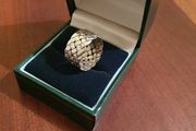 Silver weave ring