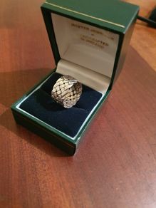 Silver weave ring