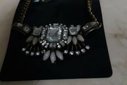 Chunky Diamond  &amp; Grey Beads  Costume Necklace.