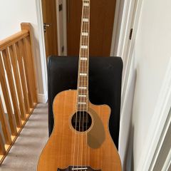 Fender Kingman Acoustic/Electric Bass Guitar with hard shell case.