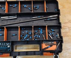 Makita screwdriver bits and case