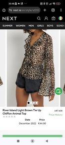 river island leopard print chiffon blouse