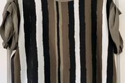 Size 16 Olive Green Striped Top by Peruzzi