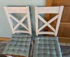 Oak & Grey Wooden Kitchen Chairs