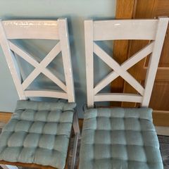 Oak & Grey Wooden Kitchen Chairs