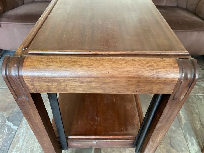 Antique Art Deco Metamorphic Side Table Tea Trolley 1920s
