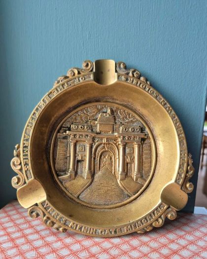 World War 1 Menin Gate Memorial brass ashtray