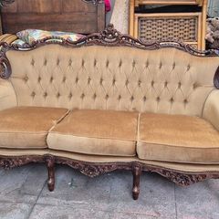 vintage sofa and 2 seats