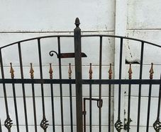 Driveway gates.