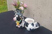 By post only 2 ceramic cow pitchers