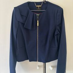 Ted Baker Navy Blazer Womens Jacket- Size 4 12/14 Brand New