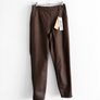 New Object Coated Trousers in Rich Chocolate Brown Image 2