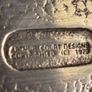 Large Decorative Pewter Dish with Koi Fish Engraving Image 9