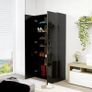 Shoe Cabinet High Gloss Black 80x39x178 cm Chipboard Image 2