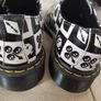 New DR MARTENS 1461 Women's Retro 1970s Playing Card Skulls Shoes Image 4