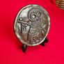 Vintage Round Owl Plaque  Athena's Owl by Kathleen Smyth, Wild Goose Studio Image 4