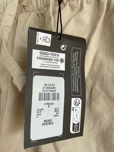 Rita Ora cargo cream trousers size 10 to 12