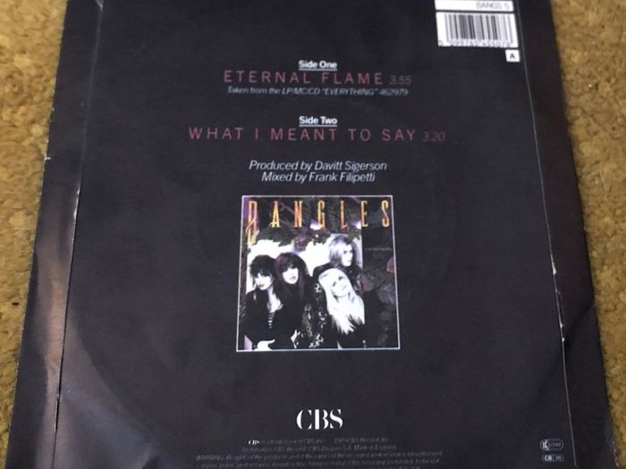 The Bangles - Eternal Flame (1989) 7"