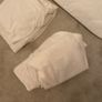 Cot mattress with sheets and protectors Image 5