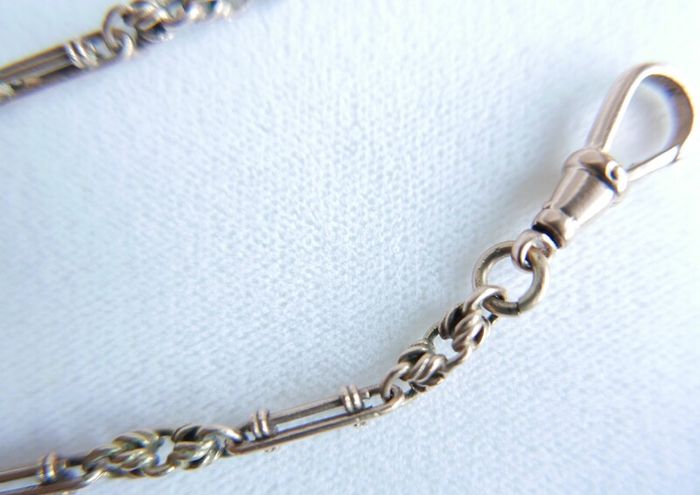 Victorian  heavy real 9 Carat Gold Albert or Necklace Chain with T-Bar length 20" - 24,3g