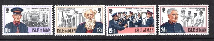 1983 Isle of Man Centenary of Salvation Army Commemorative Stamps Mint Never Hinged (MNH)