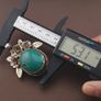 Vintage Floral Desgin Brass & Turqouise Pendant Image 9