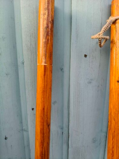 Old Wood and Brass Flagpole