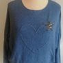Carla Giannini Angora Wool Jumper Denim Blue Star One Size NWT Italy CAN POST Image 5