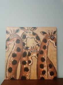(Move out sell-see my other low priced ads) Giraffe Canvas Painting