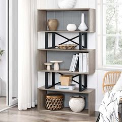 New Modern 3 Level Bookcase - FREE P&P