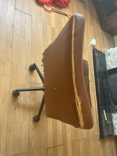 Free brown leather office chair