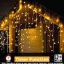 Icicle Lights Outdoor Christmas Lights 500 LED 17M Warm White Decorations String Fairy Lights with Timer for Xmas Garden & Party | Mains Powered Clear Cable Image 2