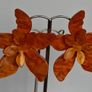 Marbled Orange 3D Tiger Lily Resin Earrings Image 2