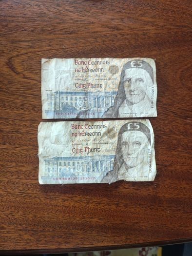 old Irish banknotes