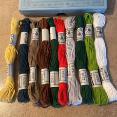 Vintage boxed unused embroidery skeins , rare item