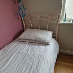 Pink Metal single bed